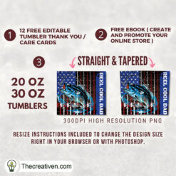 Alternative view of Reel Cool Dad Full Tumbler Wrap Tumbler Wrap – Digital Download
