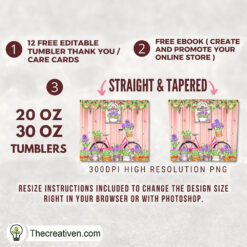 Alternative view of Garden Full Tumbler Wrap Tumbler Wrap – Digital Download