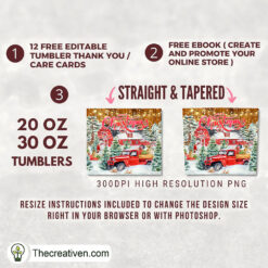 Alternative view of Merry Christmas Full Tumbler Wrap Tumbler Wrap – Digital Download