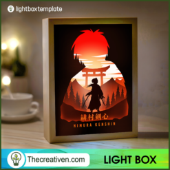 Himura Kenshin Paper Cut, Rurouni Kenshin Shadow Box, 3D Box