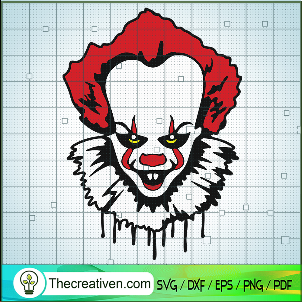 Pennywise Face SVG, Horror Characters SVG, IT Movies SVG 1 Pennywise Face SVG, Horror Characters SVG, IT Movies SVG