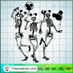 Funny Disney Skeleton Dancing SVG Cut File for Cricut & Silhouette
