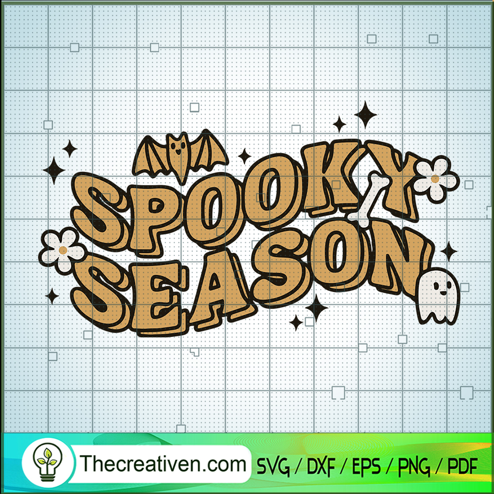 Spooky Season SVG, Spooky Halloween SVG, Bat And Ghost SVG 1 Spooky Season SVG, Spooky Halloween SVG, Bat And Ghost SVG