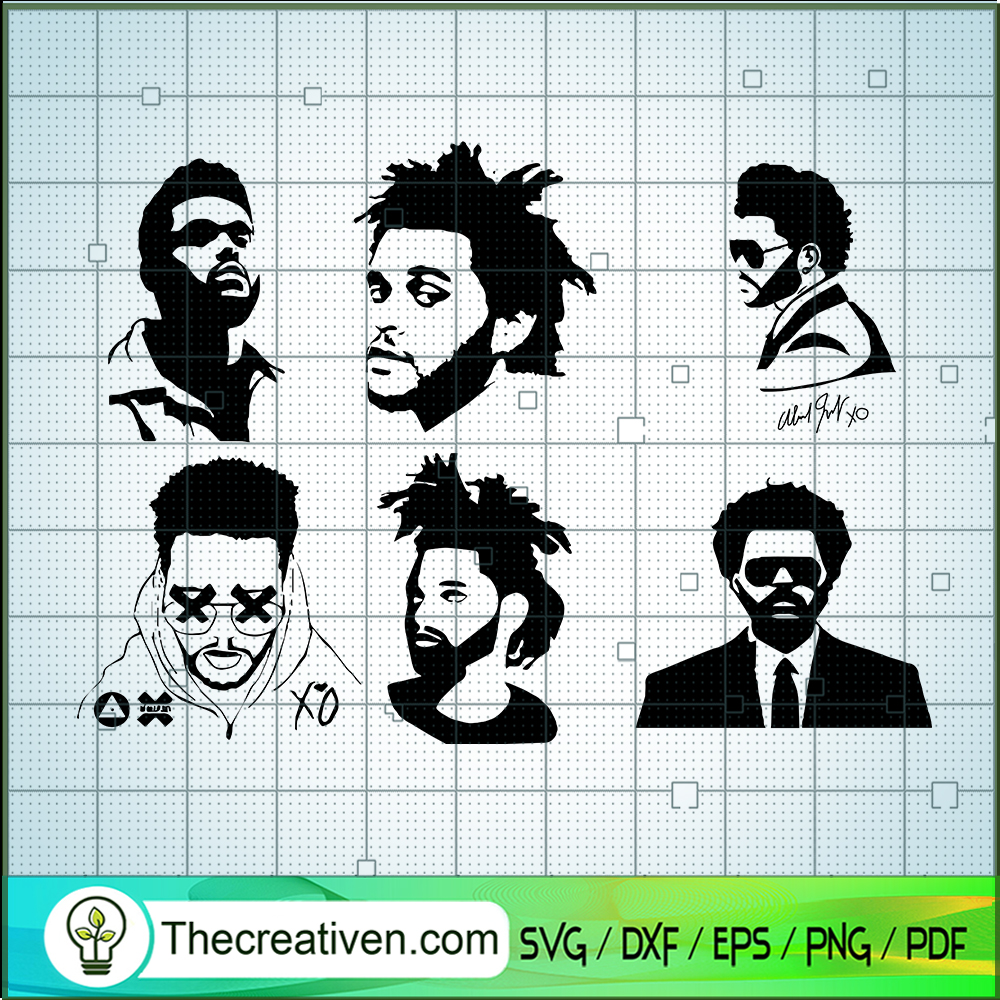 The Weekend Face Bundle SVG, The Weekend SVG, Singer SVG 1 The Weekend Face Bundle SVG, The Weekend SVG, Singer SVG