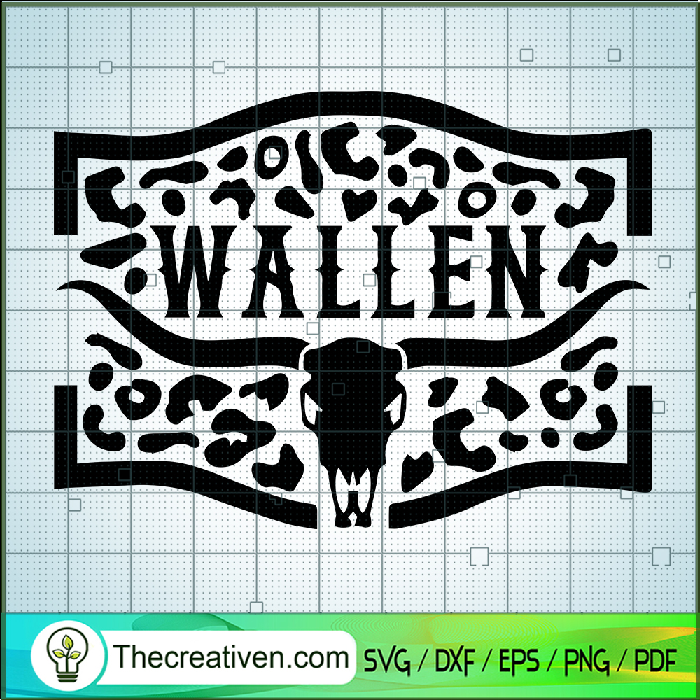 Wallen Leopard Bull Skull SVG, Wallen SVG, Cow Head SVG 1 Wallen Leopard Bull Skull SVG, Wallen SVG, Cow Head SVG