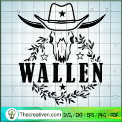Wallen Cow Boy Hat SVG Cut File for Cricut & Silhouette