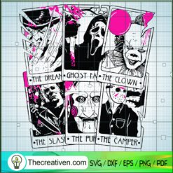 The Horror Card SVG, Horror Halloween SVG, Killer SVG