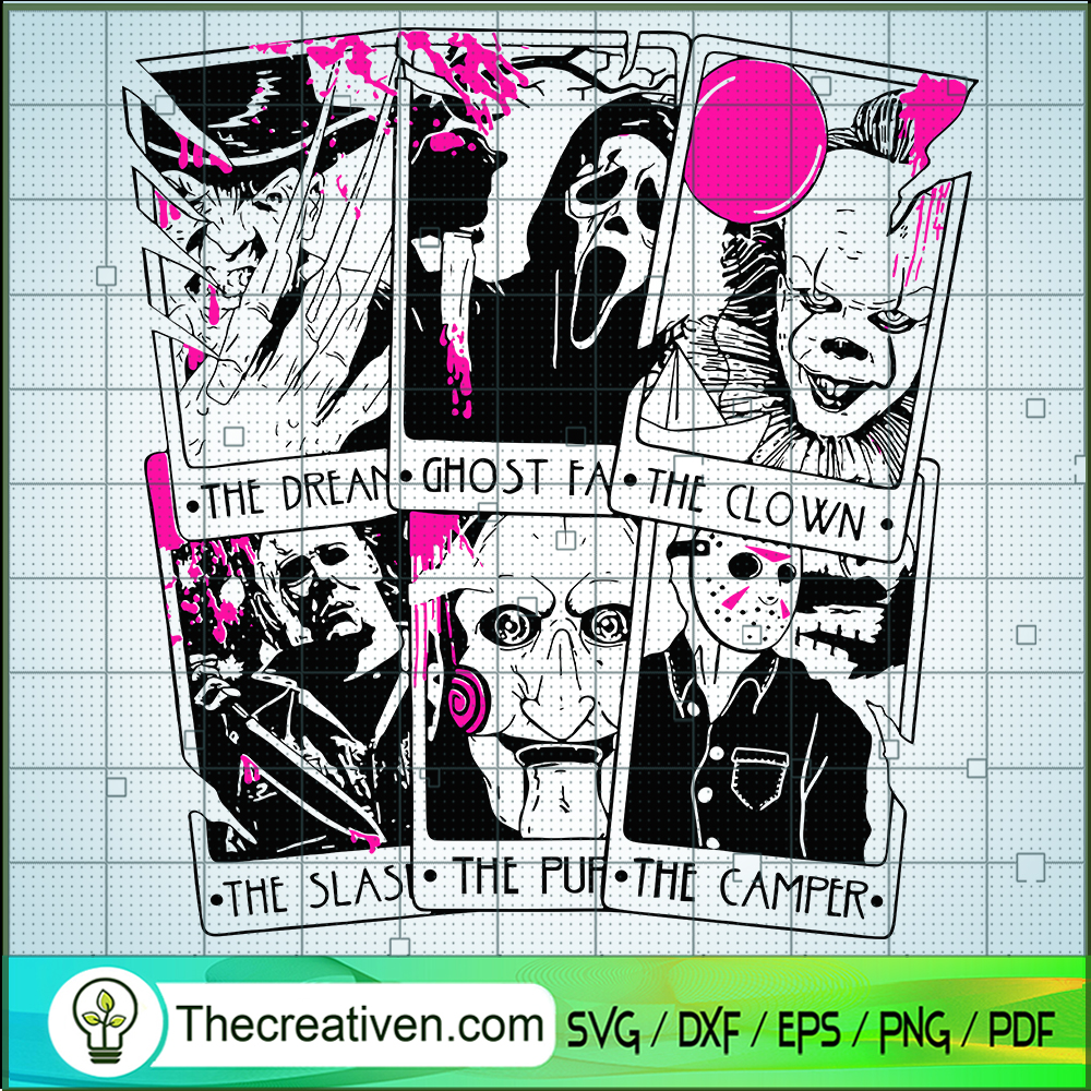 The Horror Card SVG, Horror Halloween SVG, Killer SVG 1 The Horror Card SVG, Horror Halloween SVG, Killer SVG