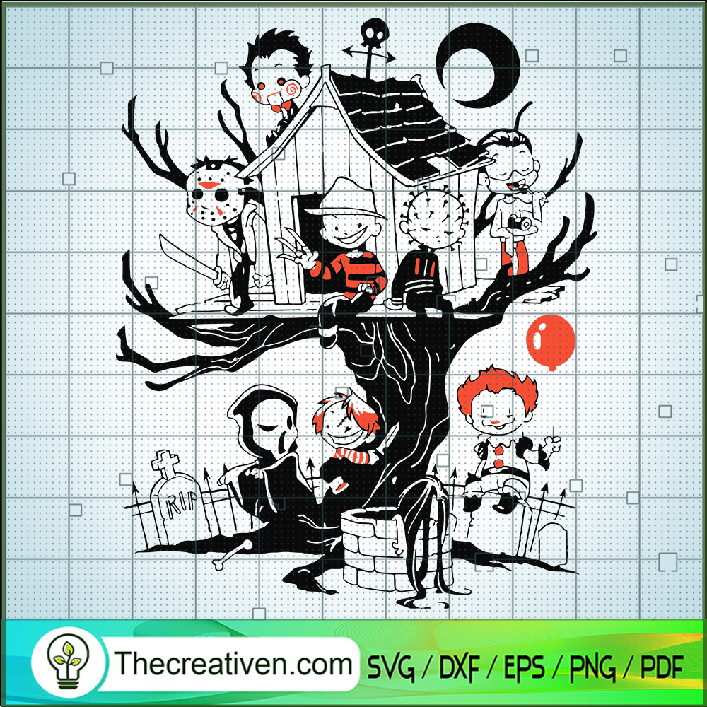 Chibi Horror Characters Friends SVG Cut File for Cricut & Silhouette 1 Chibi Horror Characters Friends SVG Cut File for Cricut & Silhouette