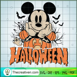 Mickey In Pumpkin Halloween SVG Cut File for Cricut & Silhouette