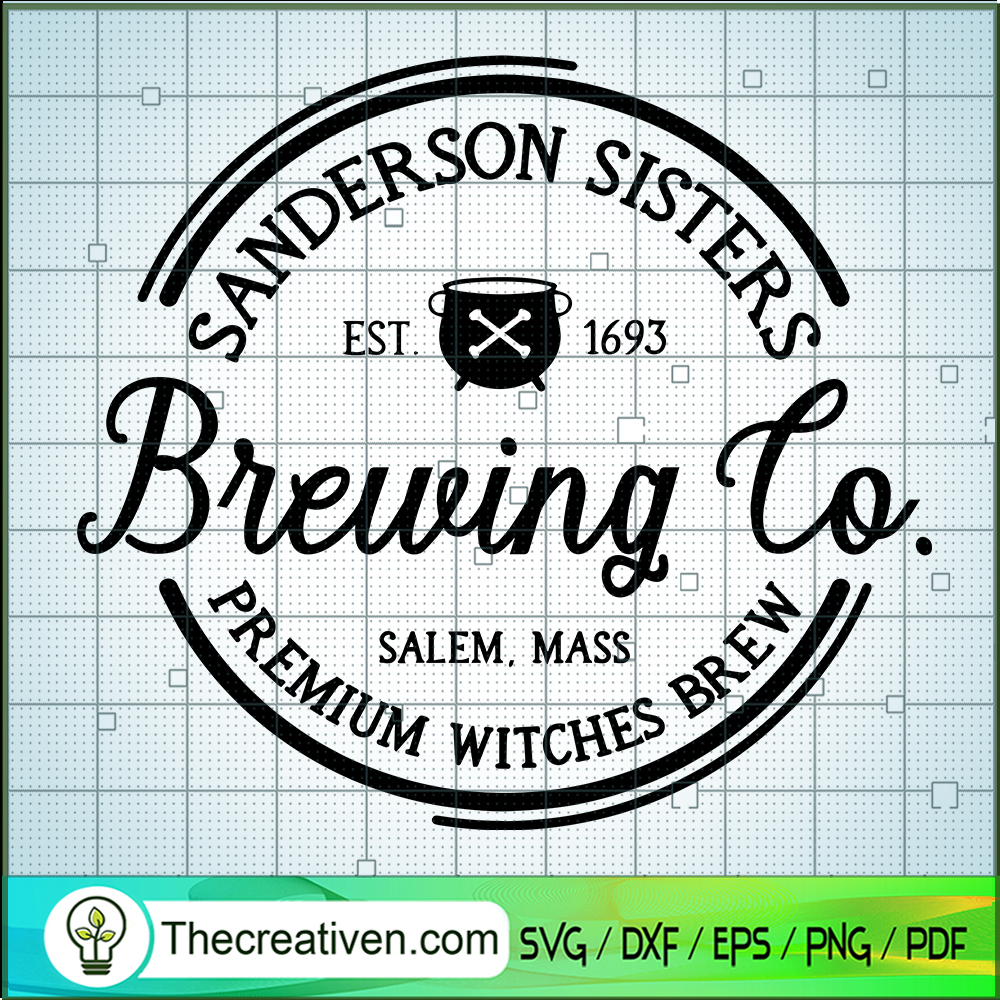 Sanderson Sisters Brewing Co Premium W SVG Cut File fo Design 109710 1 Sanderson Sisters Brewing Co Premium W SVG Cut File fo Design 109710