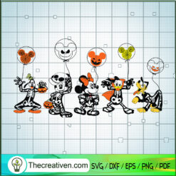 Disney Characters Skeleton T SVG Cut File for Cricut