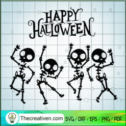 Happy Halloween SVG, Skeleton Dancing SVG, Funny Halloween SVG
