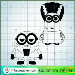 Minions Frankenstein SVG, Minions Halloween SVG, Happy Halloween SVG