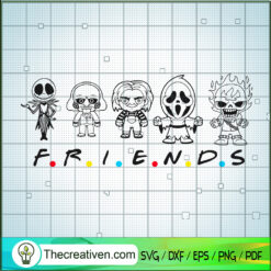 Horror Friends SVG, Halloween Friends SVG, Happy Halloween SVG