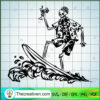 Skeleton Surf SVG, Skeleton Summer Vacation SVG, Funny Skeleton SVG