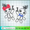Voodoo Doll Polka Dot Bow SVG Cut File for Cricut & Silhouette