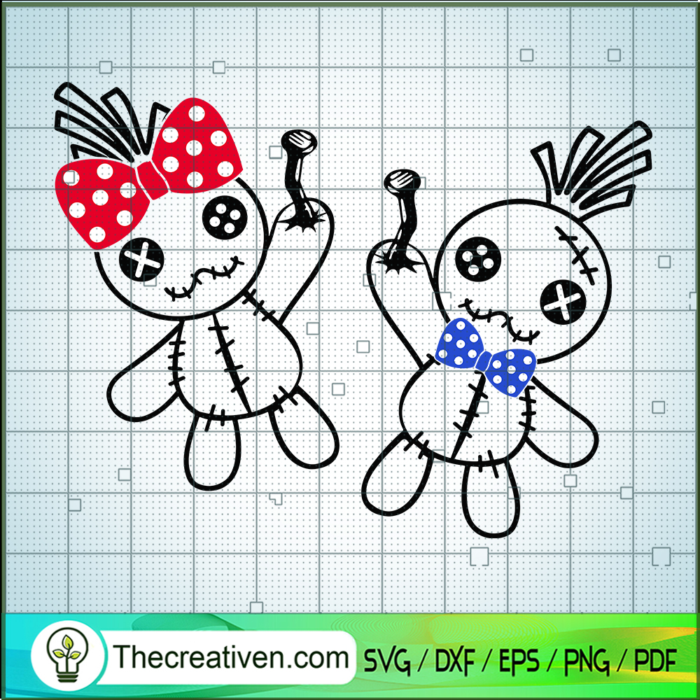 Voodoo Doll Polka Dot Bow SVG Cut File for Cricut & Silhouette 1 Voodoo Doll Polka Dot Bow SVG Cut File for Cricut & Silhouette