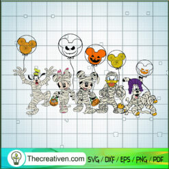 Disney Mummies SVG, Mickey Halloween Ballon SVG, Disney Halloween SVG