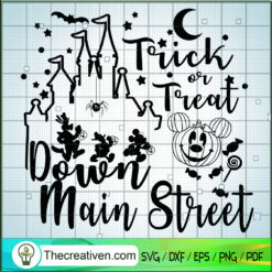Trick Or Treat Down Main Street SVG Cut File for Cricu Design 110115