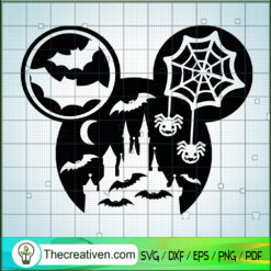 Mickey Head Halloween SVG Cut File for Cricut & Silhou Design 110116