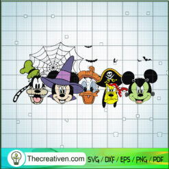 Disney Characters Head Halloween SVG Cut File for Cricut & Silhouette