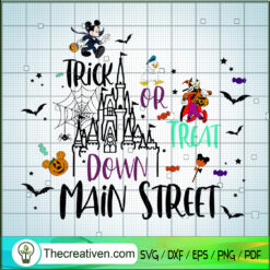 Trick Or Treat Down Main Street SVG Cut File for Cricu Design 110360
