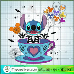 Stitch Halloween In Mug SVG Cut File for Cricut & Silhouette