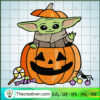 Baby Yoda Inside Pumpkin SVG Cut File for Cricut & Silhouette