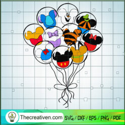 Disney Mickey Head Ballon SVG, Disney Ballon SVG, Walt Disney SVG