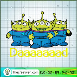 The Little Green Man Daaaaaaad SVG Cut File for Cricut & Silhouette