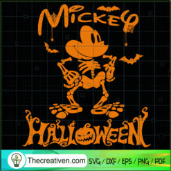 Mickey Halloween SVG, Mickey Skeleton SVG, Disney Halloween SVG