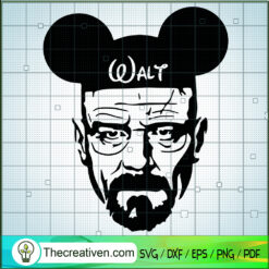 Walt Disney Face SVG, Walter Elias Disney SVG, Disney Cartoon SVG