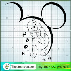 Winnie The Pooh With Mickey  SVG Cut File for Cricut