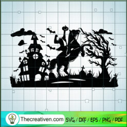 Headless Horseman Halloween SVG Cut File for Cricut & Silhouette