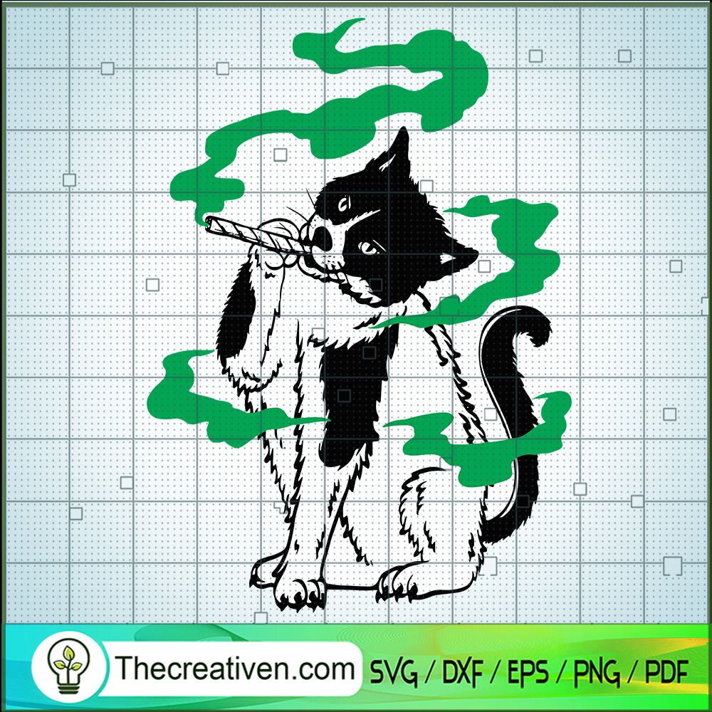 Cat With Cannabis SVG, Funny Cat SVG, Cat Smoke Weed SVG 1 Cat With Cannabis SVG, Funny Cat SVG, Cat Smoke Weed SVG