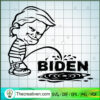Trump Peeing On Joe Biden SVG, Anti Biden SVG, Funny Trump SVG
