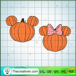 Mickey And Minnie Pumpkin Head SVG Cut File for Cricut & Silhouette