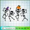 Skeleton Dancing Pumpkin SVG, Skeleton Witch SVG, Funny Halloween SVG