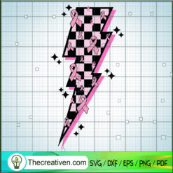 Lightning Cancer Awareness SVG Cut File for Cricut & Silhouette
