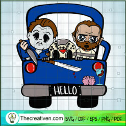 Horror Characters In Truck SVG Cut File for Cricut & Silhouette