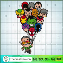 Avengers Heroes Ballon SVG, Avengers Team SVG, Marvel Cartoon SVG