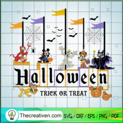 Disney Hallloween Trick Or Treat SVG Cut File for Cricut & Silhouette