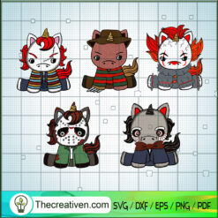Chibi Horror Unicorn Bundle SVG Cut File for Cricut & Silhouette