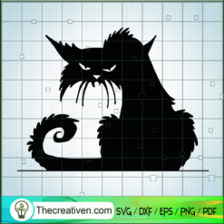 Black Cat Halloween SVG, Halloween Cat SVG, Cat SVG
