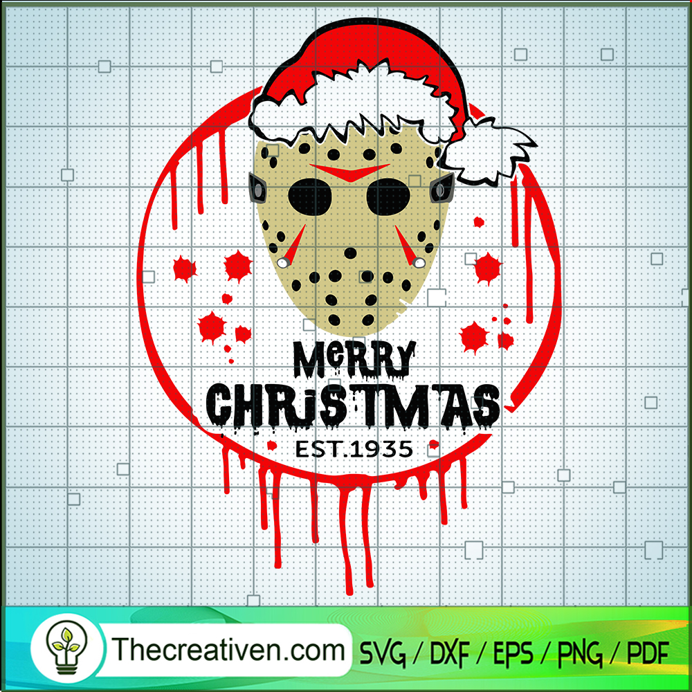 Merry Christmas Jason Voorhees SVG Cut File for Cricut & Silhouette 1 Merry Christmas Jason Voorhees SVG Cut File for Cricut & Silhouette