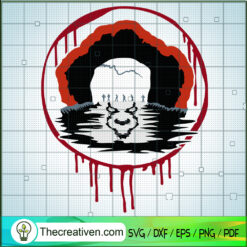Pennywise Face Lake SVG, IT Halloween SVG, Horror Characters SVG