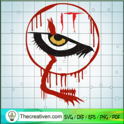 Clown Eye SVG, IT Eye SVG, Pennywise Horror SVG