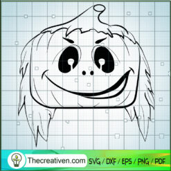 Pumpkin Scary Face SVG, Halloween Scary SVG, Spooky Halloween SVG