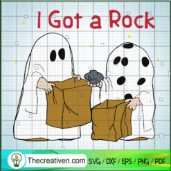 I Got A Rock SVG, Halloween Boo SVG, Funny Ghost SVG